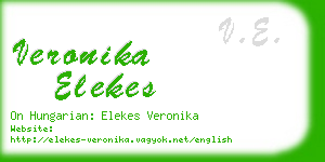 veronika elekes business card